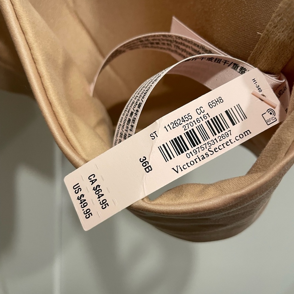 Victoria's Secret Lightly Lined Racerback Demi Bra (36B in praline) - Picture 5 of 5